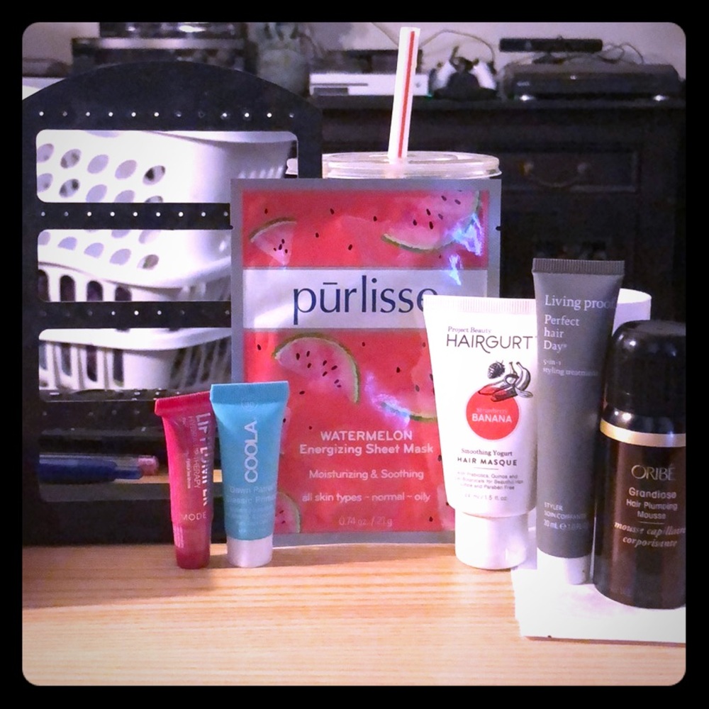 Birchbox samples plus earring holder
